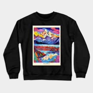 fauvism art of Alaska usa 4 Crewneck Sweatshirt